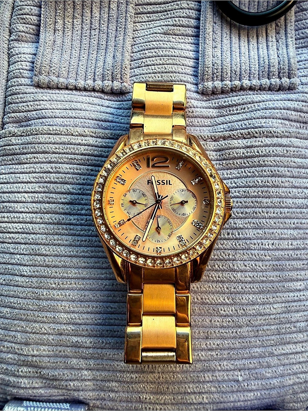 Fossil Riley Multifunction Rose Gold-Tone Stainless Steel Watch